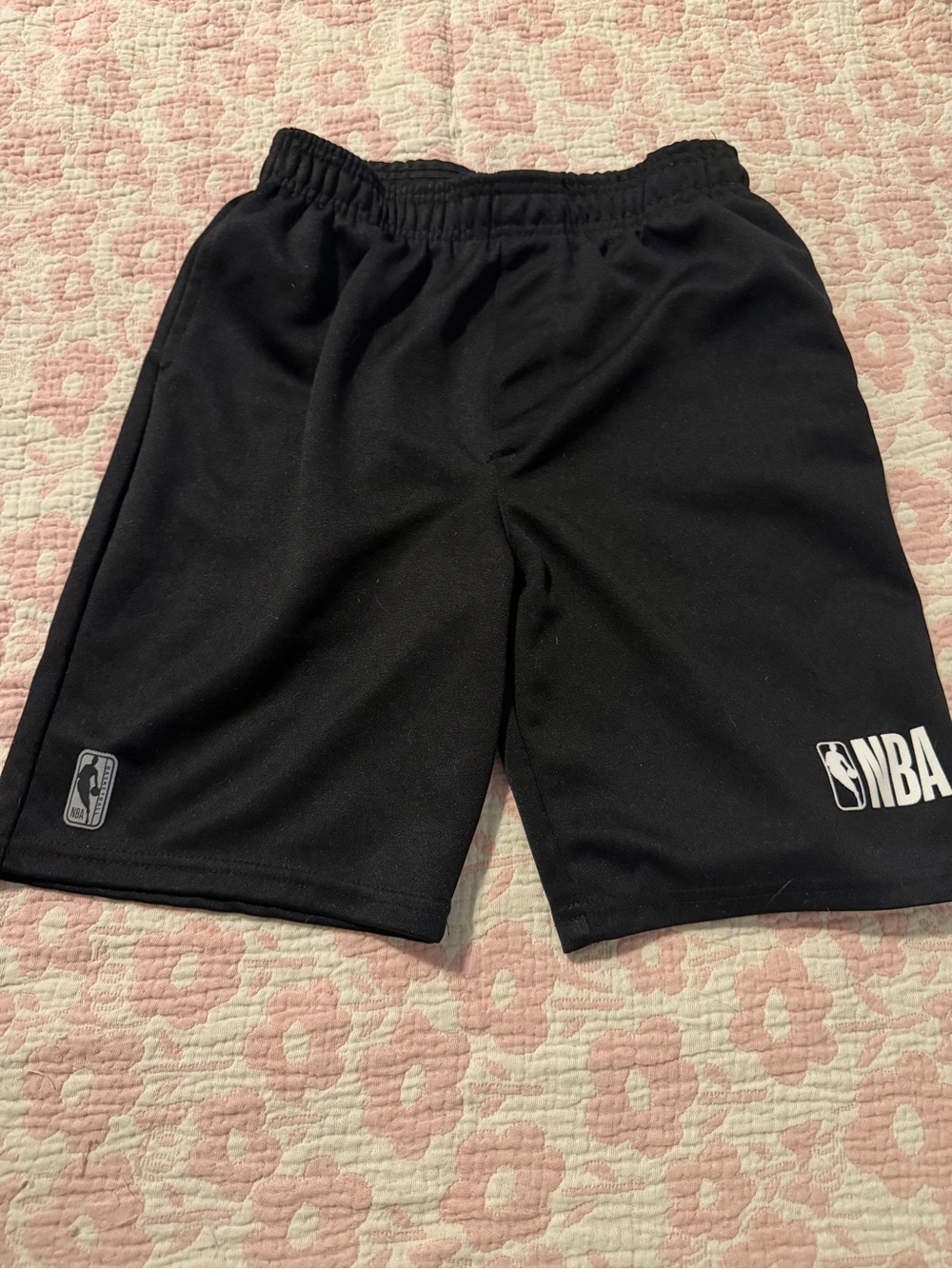 NBA Black Performance Basketball Shorts with White Logos